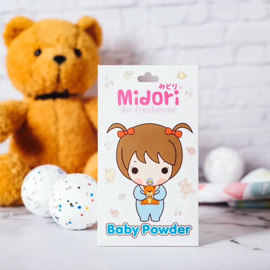 Midori Baby Powder แผ่นน้ำหอม มิโดริ กลิ่นแป้งเด็ก