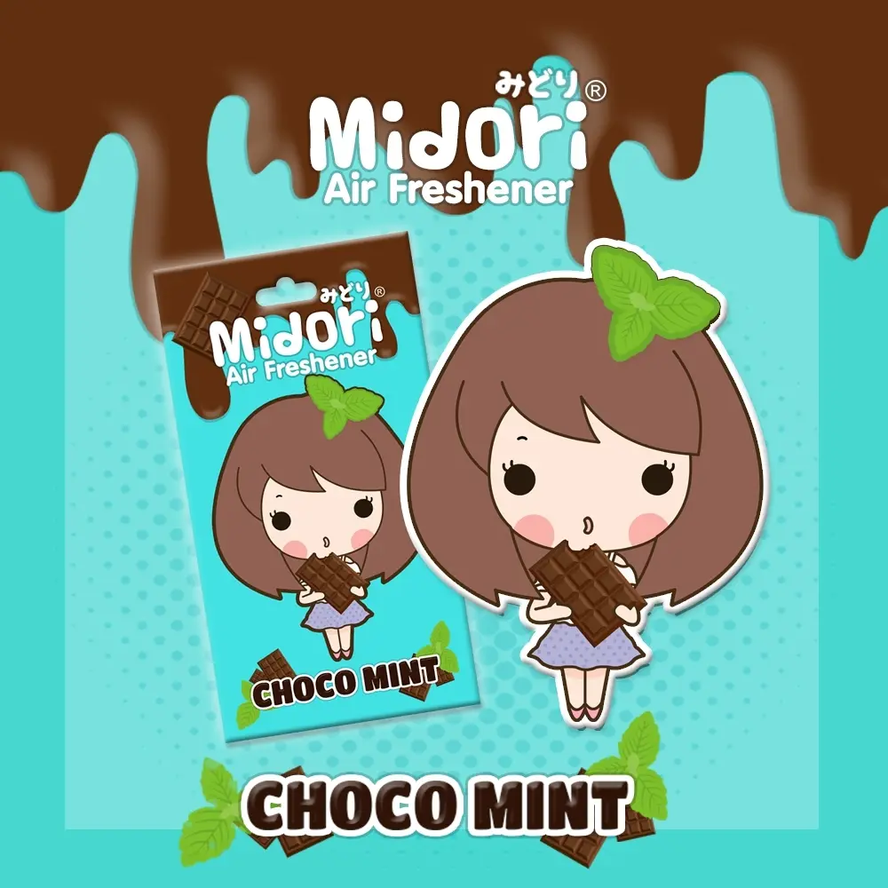 แผ่นน้ำหอม มิโดริ กลิ่น ช็อคโก มินต์ (Midori Air Freshener Choco Mint)
