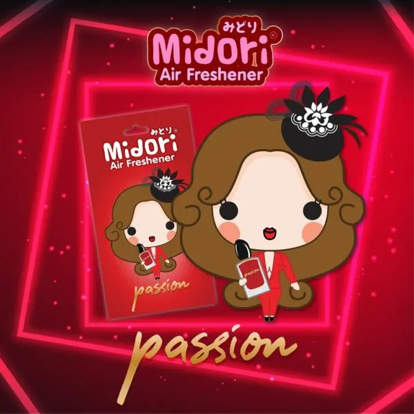 แผ่นน้ำหอม มิโดริ กลิ่น Passion (Midori Air Freshener Passion)